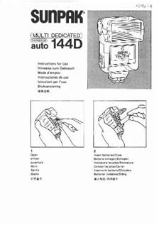 Sunpak 144 D manual. Camera Instructions.